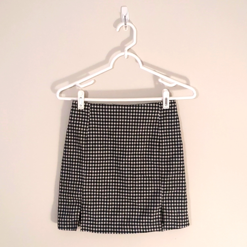 Gingham Mini Skirt